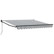 Vidaxl Zložljiva tenda antracit in bela 3x2,5 m blago in aluminij