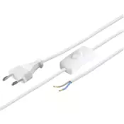 PLUGIT kabl napojni CEE7/16 - 2x0.75, 1.5m, beli sa prekidačem