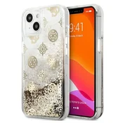 Guess Ovitek Guess GUHCP13SLGPEGO za iPhone 13 mini, tekoče bleščice, zlata