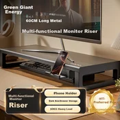 Llano Postolje za monitor, 60x26 cm, Crno