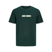 Jack & Jones Junior Majica JJMUNK svetlo zelena / temno zelena / bela