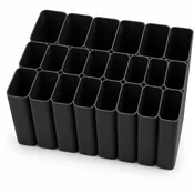 shumee Organizator za USB kable, črni predal, držalo za polnilnik