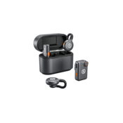 Hollyland LARK M2S Wireless Lavalier Microphone Mini Combo (with Camera RX + USB-C RX, Space Gray)