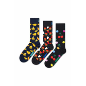 Carape Happy Socks Classic Banana 3-pack boja: crna