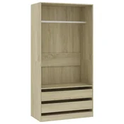 Vidaxl Garderobna omara sonoma hrast 100x50x200 cm iverna plošča