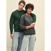 Green Mens Sweatshirt Lightweight Raglan Sweat Fruit of the Loom
