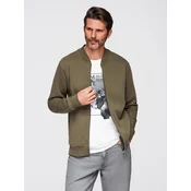 Ombre Unzipped cotton mens sweatshirt bomber - maroon
