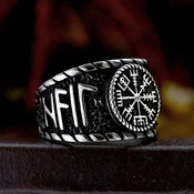 Prstan Viking Runes Amulet Vegvisir - SS8-1194R