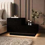 Hanah Home nocni ormaric Kayra, 70 cm, crno drvo