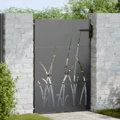 vidaXL vidaXL Vrtna vrata Črna 85 x 125 cm Jeklo s prašnim premazom, (5000300968)