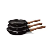 Berlingerhaus Berlinger Haus komplet 3 granitnih ponev Ebony Rosewood 12573