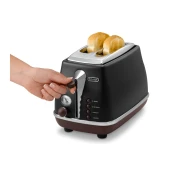 DELONGHI opekač kruha Iconia Vintage (CTOV2103.BK), črn