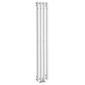 Kopalniški radiator PILON 270x1800mm, 4 kljuke, bela mat - Bela mat barva - 270x1800 mm - Sapho - PILON - 24 - Jeklo - Oblika I - Oblika I - 270 - 1800 - 10.5 - 14