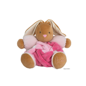 Plišani zečić Plume-Patchwork Pink Rabbit Kaloo sa zvečkom 30 cm ružičasti u poklon-kutiji za najmlađe