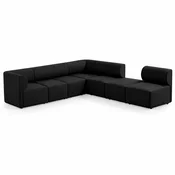 Casa Padrino Luxury Corner Sofa Black 360 x 360 cm - Modular Living Room Sofa