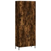 Vidaxl Visoka komoda dimljen hrast 69,5x34x180 cm inženirski les