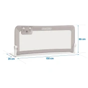 shumee Varnostna prevleka za posteljo 150 x 66 x 35 cm Nukido siva
