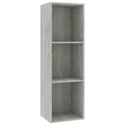 Vidaxl Knjižna/TV omara betonsko siva 36x30x114 cm iverna plošča