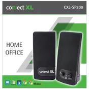 Connect XL Zvucnik, set,  2.0, USB 5V, crna boja - CXL-SP200