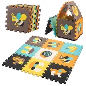 WOWO Penaste puzzle za otroke 9 kosov barvne živali