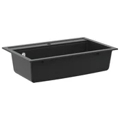 Vidaxl Umivalnica Črna 795 x 505 mm Granit