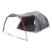 Vidaxl Tunelski šotor s streho Siva in oranžna 370 x 275 x 210 cm