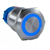 BISTABILNA GUMBNA VANDALOZDRAVNA 250V 5A 19x38MM MODRA