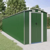 vidaXL Vrtna lopa zelena 192x855x223 cm pocinkano jeklo