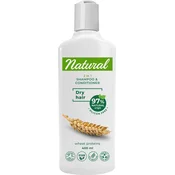 Šampon i regenerator 2 u 1 Aroma Natural - pšenicni protein, 400 ml