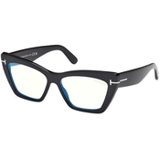 Tom Ford Ženski okvir za dioptrijske naocare Blue Block 0FT6026-B 156, Crni