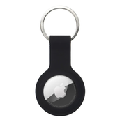 OEM Ključavnica za lokator AIRTAG / FORCELL F-TAG - SILICONE črna