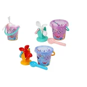 Teddies Komplet za pesek in vodo plastično vedro, mlinček z dodatki v mreži 17x16cm