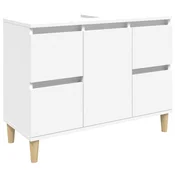 Ormaric za umivaonik bijeli 80 x 33 x 60 cm konstruirano drvo