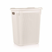 BRILANZ Košara iz ratana s pokrovom, 50 l, 43x34x55 cm, krem, komplet 2