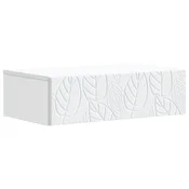 vidaXL Stenska stranska miza Bela 59 x 34,5 x 17 cm Inženirski les