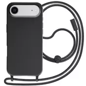 AVIZAR Ovitek za iPhone Air iz silikona Soft Touch z nastavljivo vrvico za okoli vratu, Črna, (5000190187)