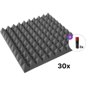 Mega Acoustic PA-PMP-7 50x50x7 SET 2 Dark Grey Absorpcijska pena