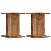 Vidaxl Stojalo za rastline 2 kosa starinski les 30x30x40 cm inž. les
