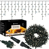Springos novoletne led lučke zavesa 500 LED 3000K in 6500K Flash 20 + 2,5m