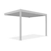 Bioklimatska pergola Antares Stenska, 3 x 4, Bela, Električni motor in LED luči