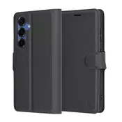 Etui Techsuit Leather Folio za Samsung Galaxy S25 - črn
