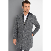 PLT9371 DEWBERRY MENS COAT-PATTERNED NAVY BLUE