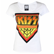 Metal ženska majica Kiss - DISTRESSED ARMY WHITE - AMPLIFIED - AV601KAD