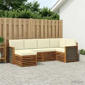 vidaXL Kotna sedežna garnitura z blazino 5 pcs