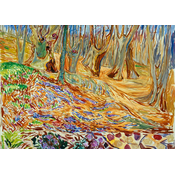 BlueBird - Puzzle Edvard Munch - Elm Forrest in Spring, 1923 - 1 000 kosov