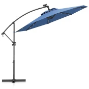 COSTWAY Vrtni dežnik s 360° LED osvetlitvijo, vrtljiv, (5000007034)