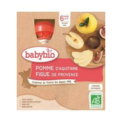 BABYBIO Pasirana jabolčna figa (4x 90 g) - sadna priloga
