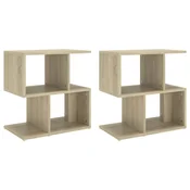 Vidaxl Nočna omarica 2 kosa sonoma hrast 50x30x51,5 cm iverna plošča