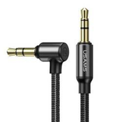 USAMS Braided Jack Avdio kabel 3,5 mm - 3,5 mm - 1,2 m - črn KP26300
