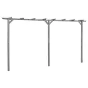 vidaXL Vrtna pergola siva 400x40x205 cm impregnirana borovina